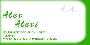 alex alexi business card